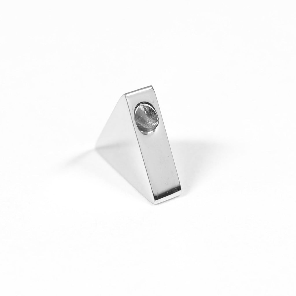 Mini Triangle Pendant – Gold Stainless Steel Charm | Engraved Necklace Accessory
