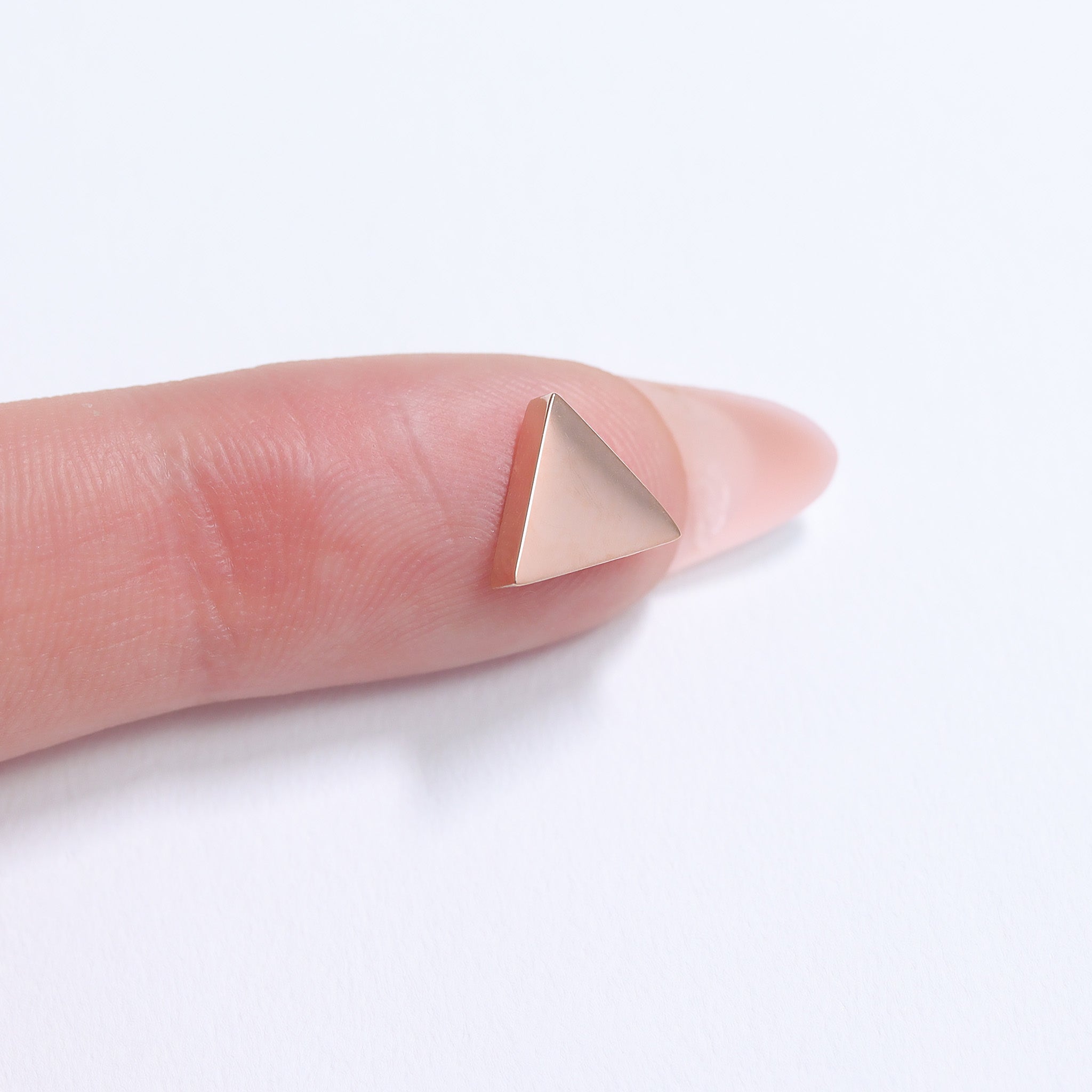 Mini Triangle Pendant – Gold Stainless Steel Charm | Engraved Necklace Accessory