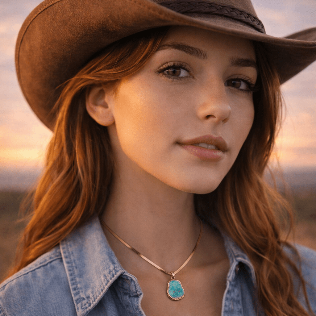Turquoise Baron Snake Chain Pendant Necklace