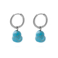 Turquoise Huggie Earrings – 18K Gold Hoop Earrings | Hypoallergenic Stainless Steel Jewelry - Earrings | Sunflower Soul Boutique