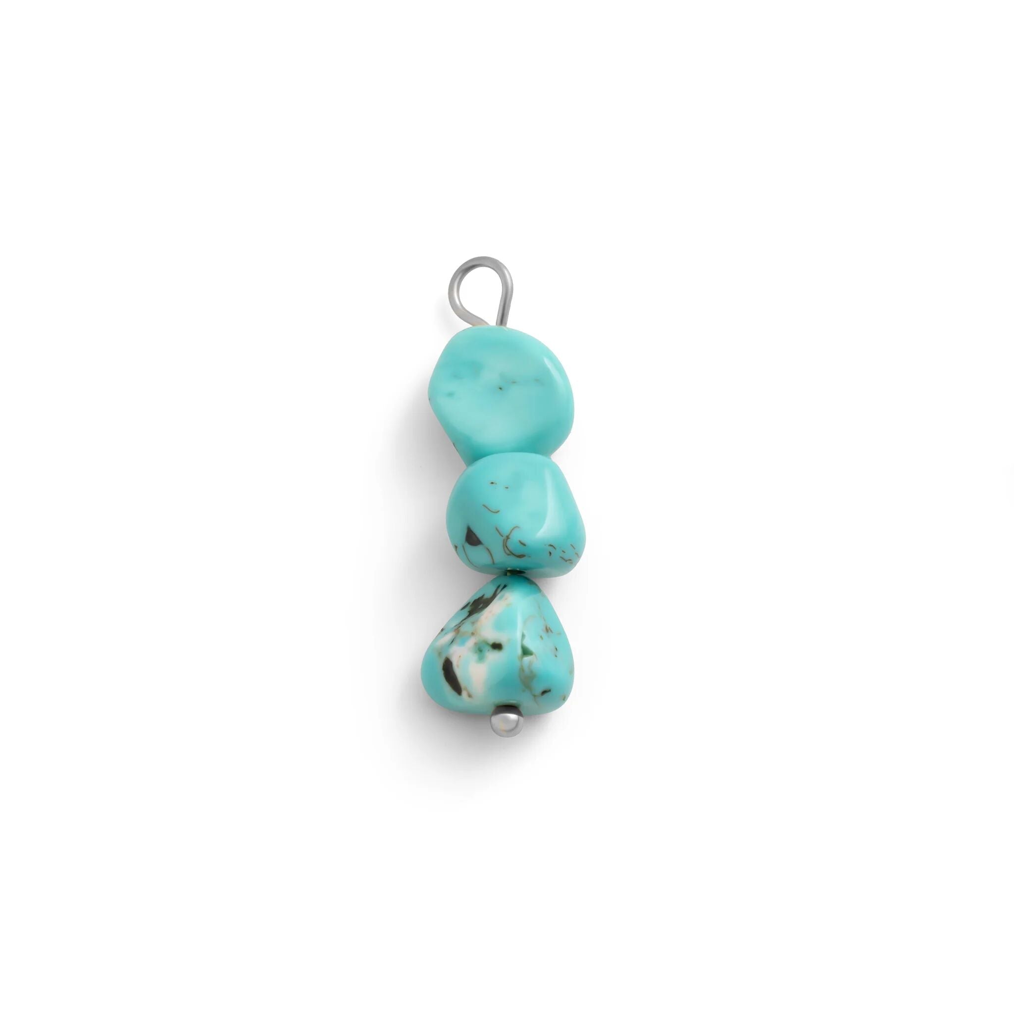 Turquoise Stone Charm - 18K Gold PVD Stainless Steel Lobster Clasp Pendant - Charms | Sunflower Soul Boutique