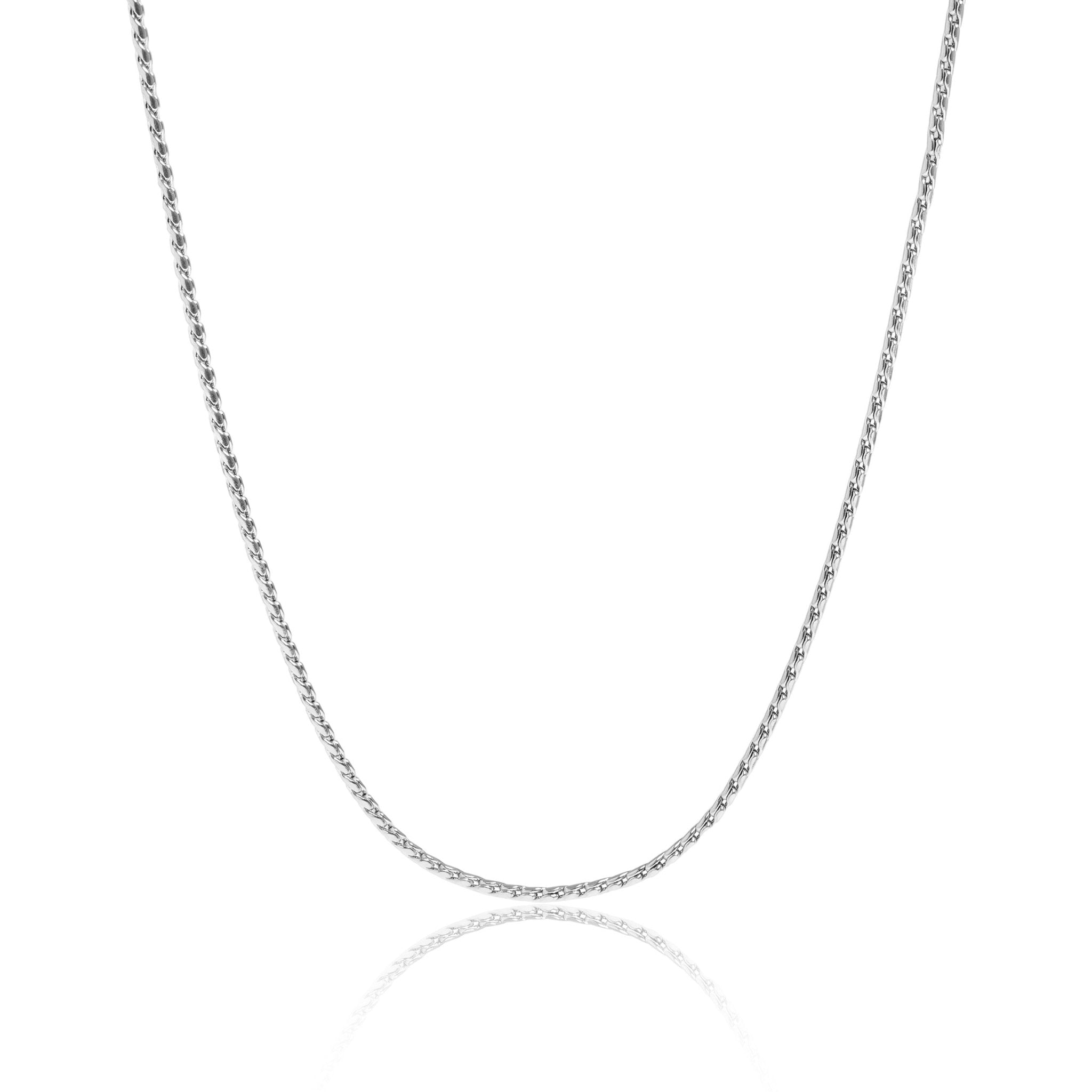 Twisted Link Chain Necklace - 1.5mm Stainless Steel Durable Metal Chain | Tarnish Resistant