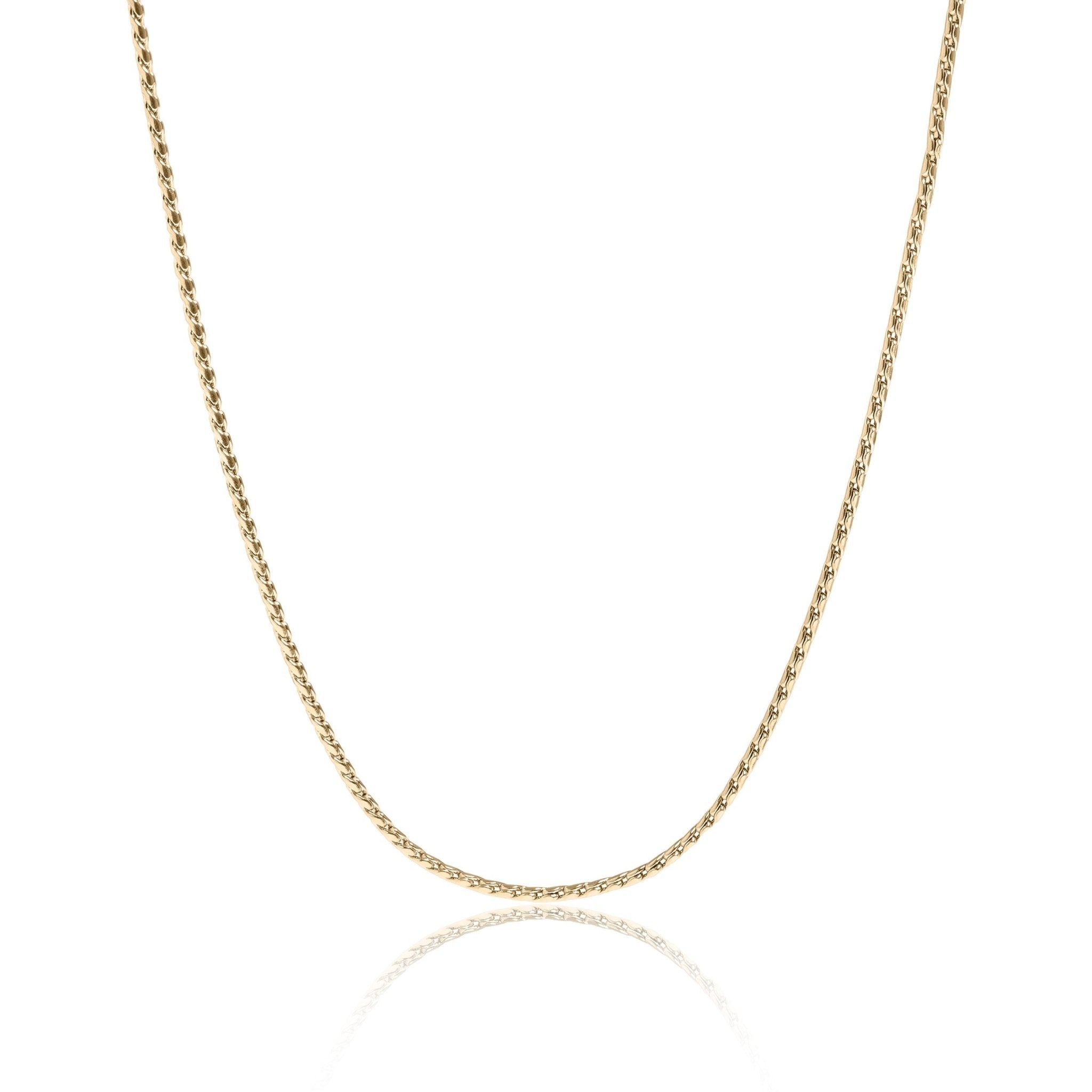Twisted Link Chain Necklace - 1.5mm Stainless Steel Durable Metal Chain | Tarnish Resistant