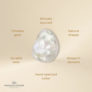 Stainless Steel Freshwater Pearl Paperclip Split Charm Holder Necklace