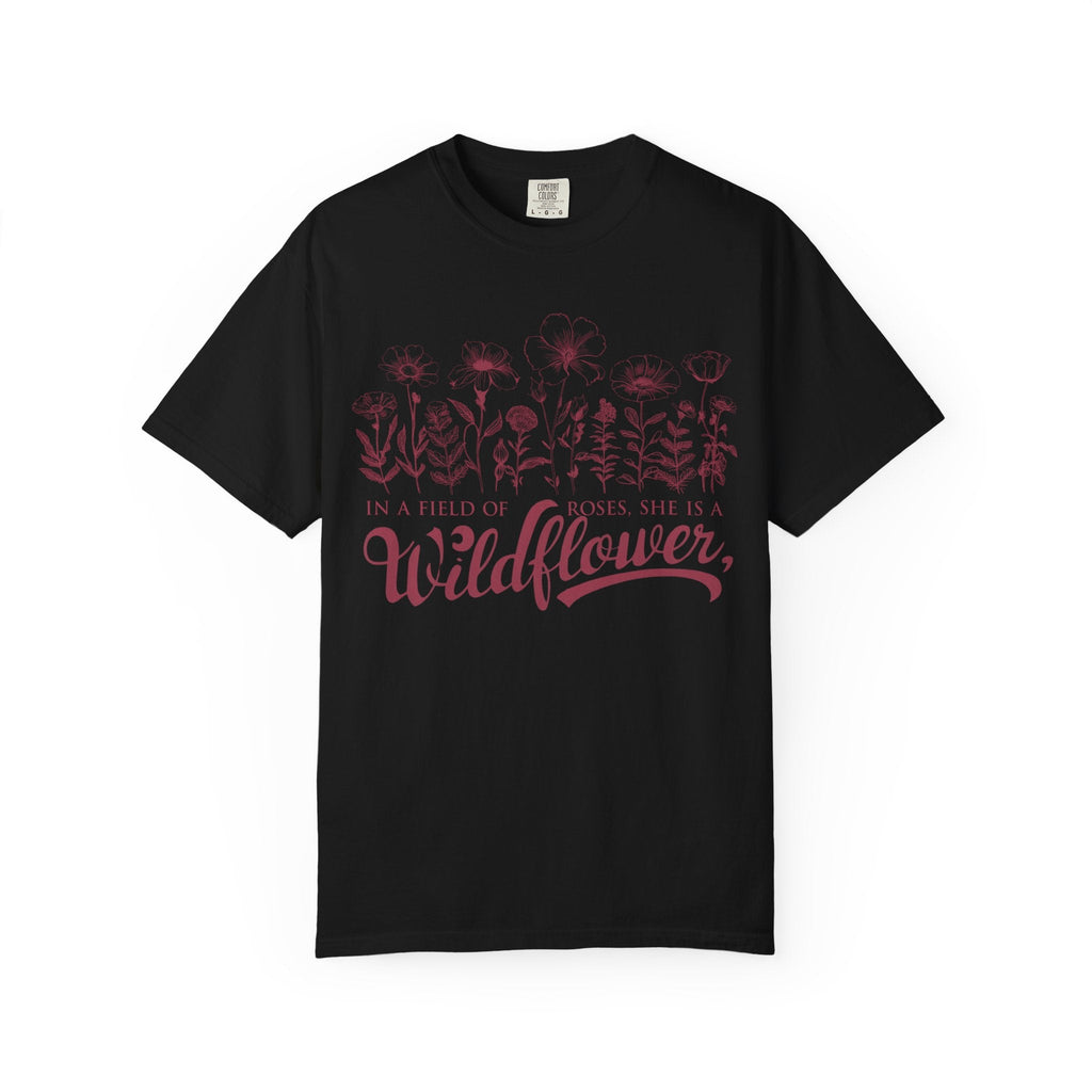 Wildflower Graphic Tee – Soft Cotton T-Shirt | Vintage Floral Shirt, Comfortable Casual Wear - T-Shirt | Sunflower Soul Boutique