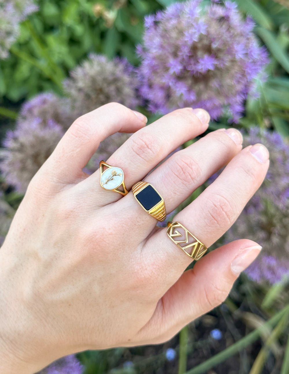 Wildflower Signet Ring - Ring | Sunflower Soul Boutique