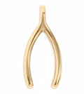 18K Gold Wishbone Charm – Hypoallergenic PVD Coated Stainless Steel Pendant