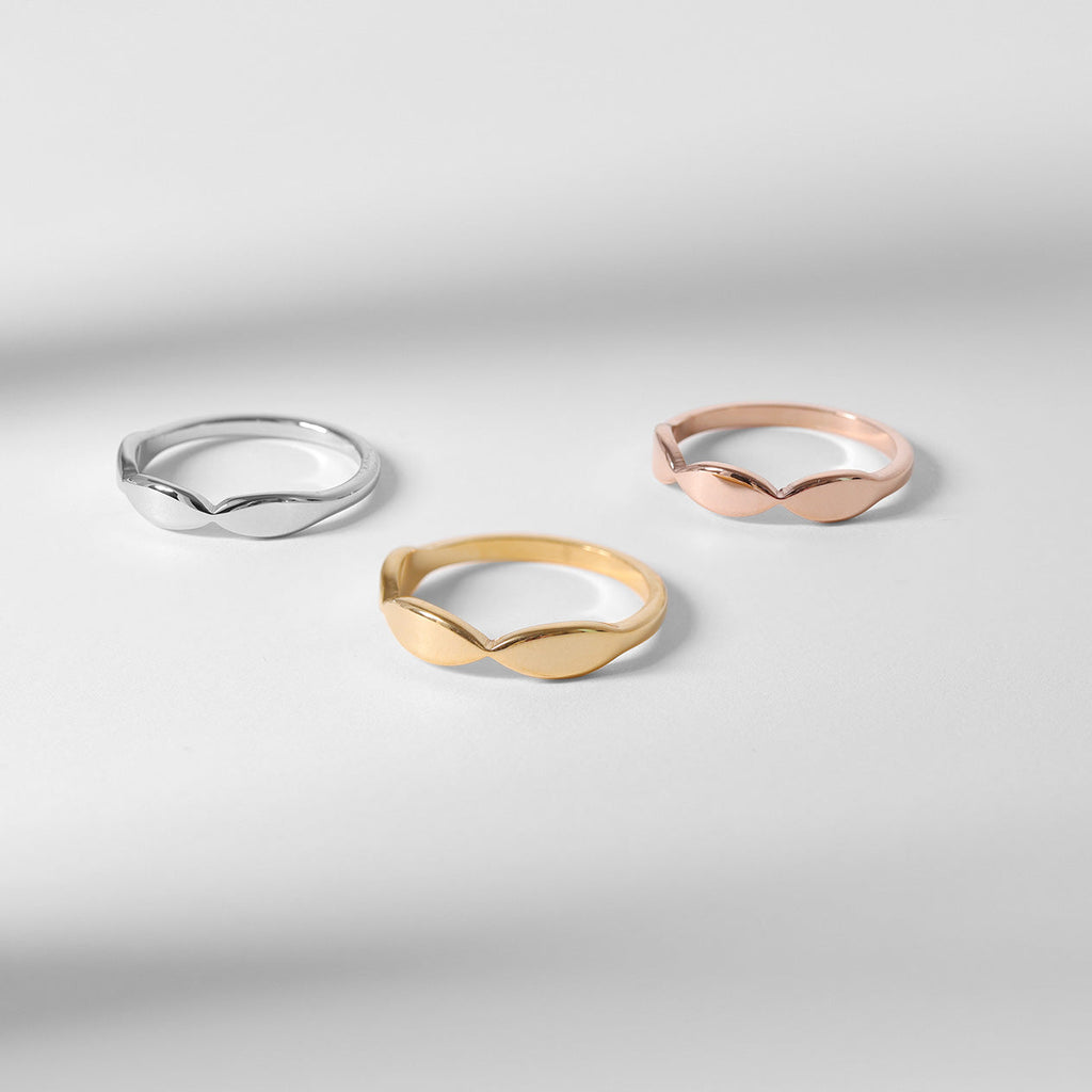 Stainless Steel Sculpted Blank Engravable Ring Lifestyle